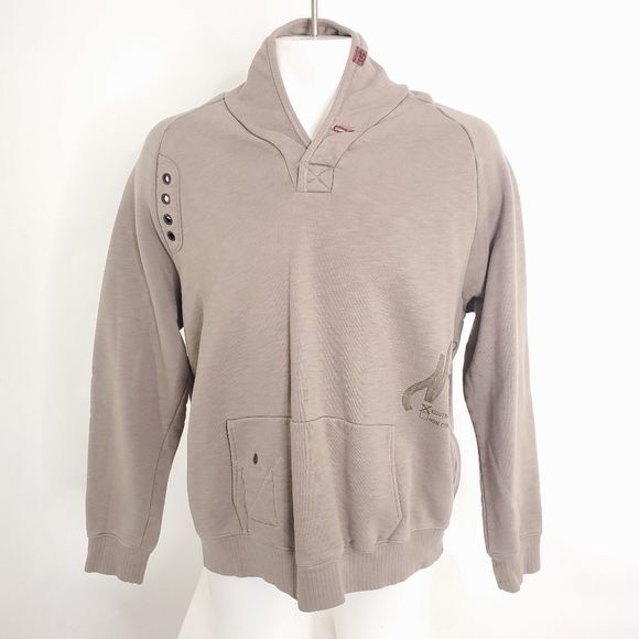 Mambosok Graphic Pull Over Sweatshirt Tan - Picture 1 of 10